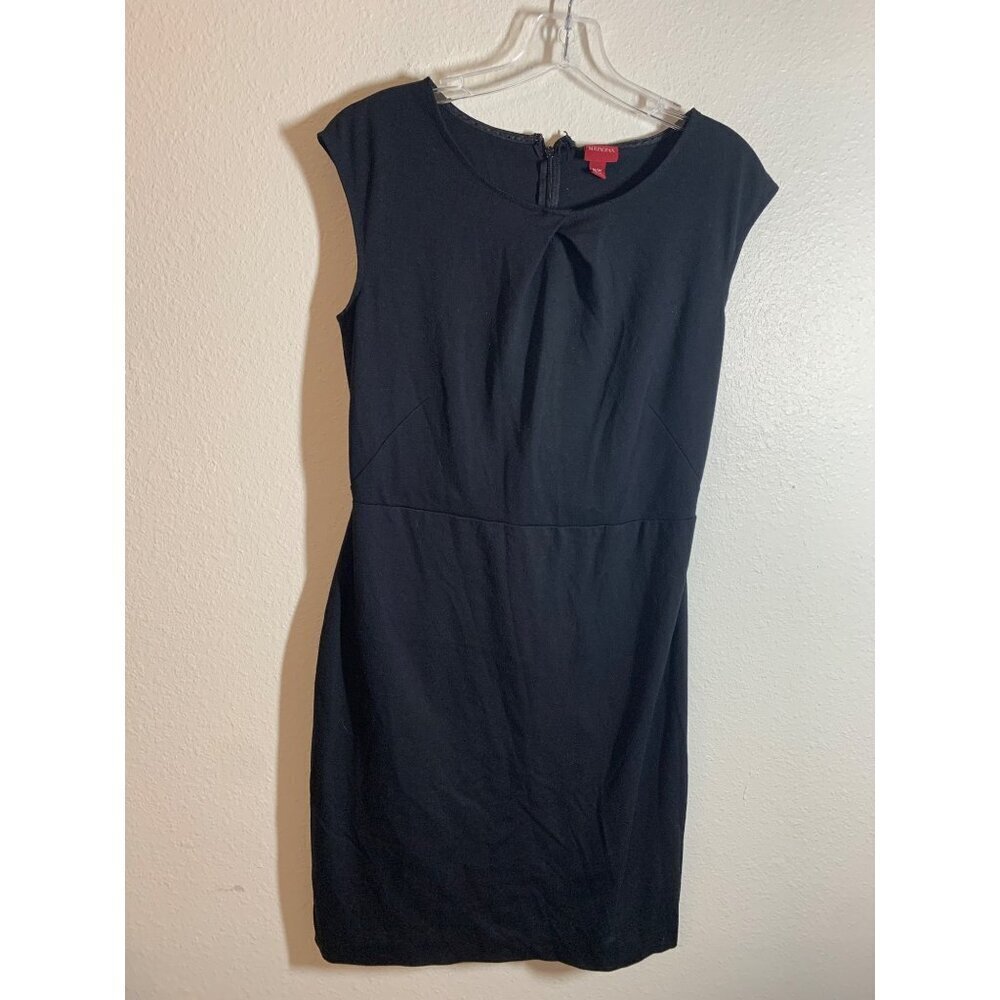 Merona Pencil Dress Womens Size Medium Black Business Casual AC9